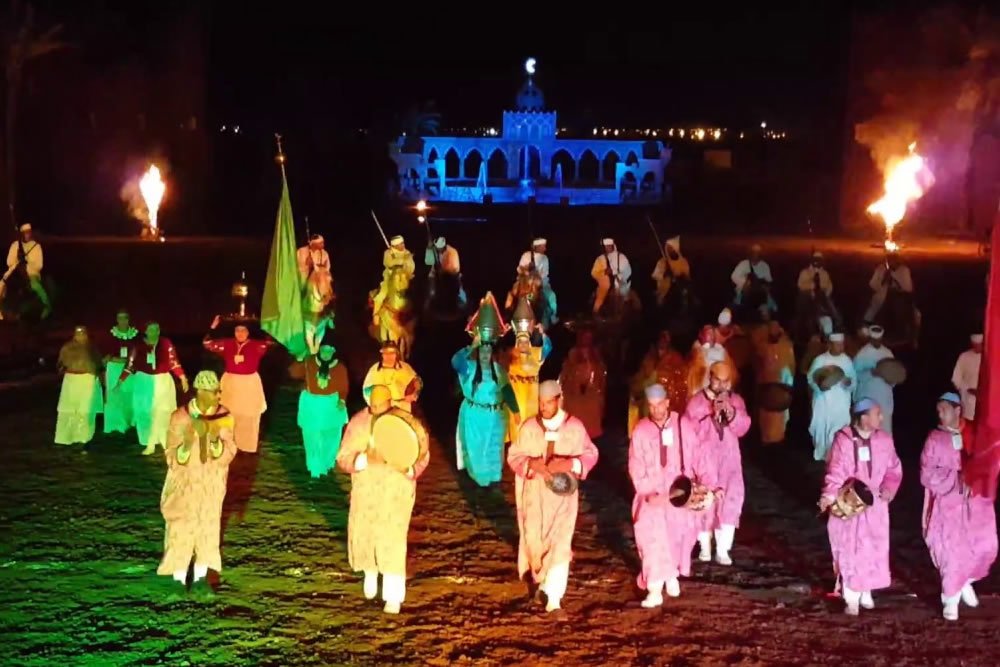 Performers in traditional clothing during the Chez Ali evening show