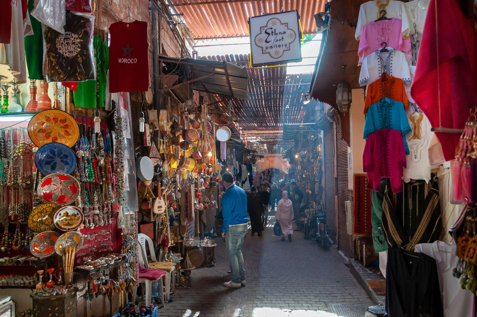 Colourful market stalls