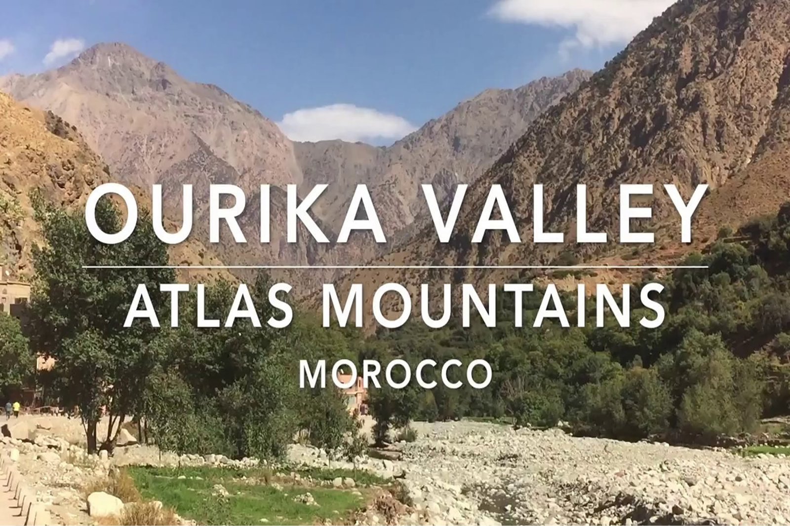 Valle del Ourika en las montañas del Atlas, Marruecos